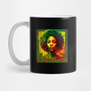 juneteenth, black pride, african american girl, gift present ideas Mug